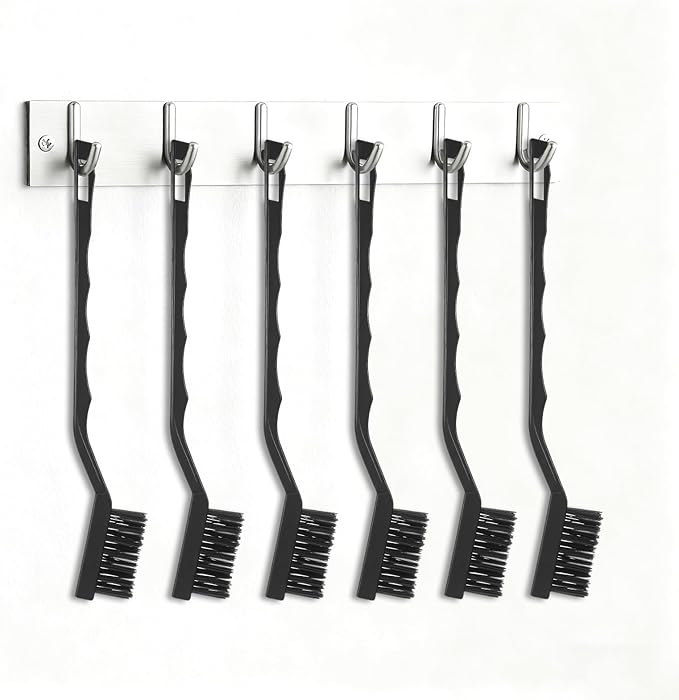 10 Pcs Anti Static ESD Cleaning Brush Kit Small ESD-Safe Brush Mini Wire Brush Set Curved Handle Scratch Wire Bristle Keyboard PCB Motherboards Circuit Boards for Cleaning Welding Slag Rust