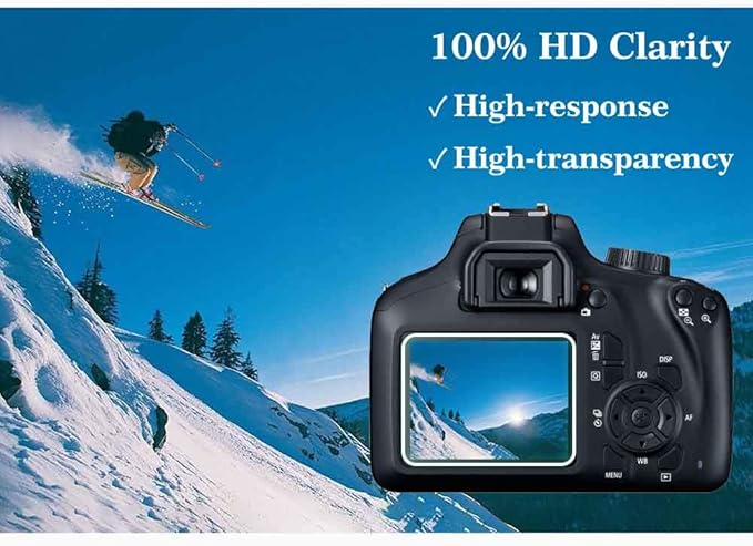 Screen Protector for Canon EOS 4000D Rebel T100 Camera & Hot Shoe Cover [2+3 Pack],ULBTER 0.3mm 9H Hardness Tempered Glass Cover Anti-Scrach Anti-Fingerprint Anti-Bubble