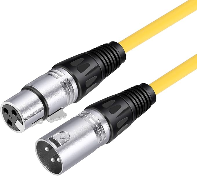 NEEWER 6 Pack 6.5 feet/2m Mic Cable Cord, XLR Male to XLR Female Microphone Audio Colored Snake Cables (Purple/Red/Blue/Orange/Yellow/Green)