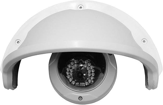 SDS DS-1250ZJ Universal Sun Rain Shade Camera Cover Shield for Outdoor Camera (4 Pack, White)