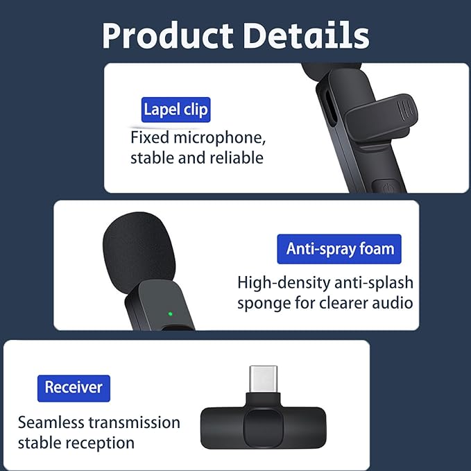 Professional Lavalier Lapel Microphone for iPhone, Mini Video Recording Mic for Interview Video Podcast Vlog YouTube & Livestream, Noise Reduction, Plug & Play (Lightning Port)