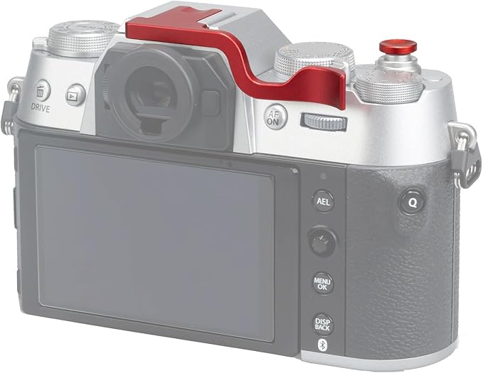 Metal Thumb Up Grip for for Fuji Fujifilm XT50 XT5 XT4 XT3 XT30 XT2 XT20 XT10 Digital Camera Hot Shoe Thumb Hand Grip Accessories (Red)