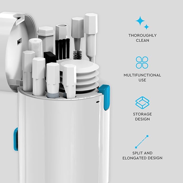 Ekon Unisex Adulto Multifunctional Cleaning Kit di Pulizia per Device, Bianco, White, Einheitsgröße