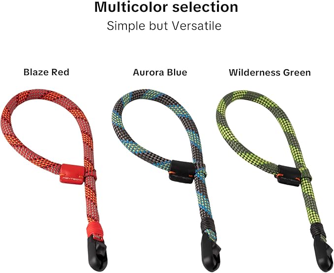 PGYTECH Camera Wrist Strap Slim Outdoor Style, Adjustable Quick Release Anti-Drop Camera Hand Strap for Sony/Nikon/Canon Compact Cameras/Mirrorless/Smartphone/Gopro, 55.1lb Capacity, Blaze Red
