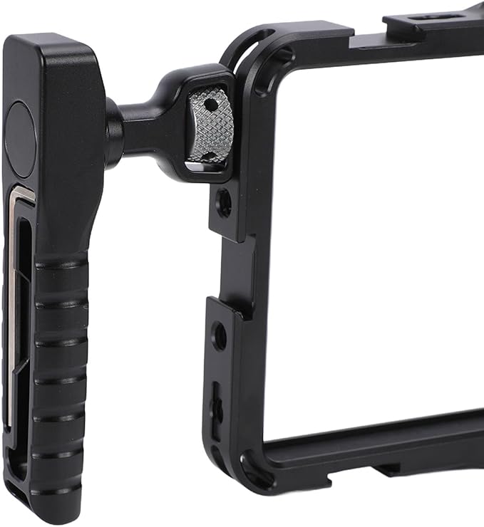 VBESTLIFE Smartphone Video Rig with Handle, Filmmaking Case Aluminum Alloy Phone Video Stabilizer Grip Tripod Mount with Cold Shoe for 14 to 16.2cm Phone