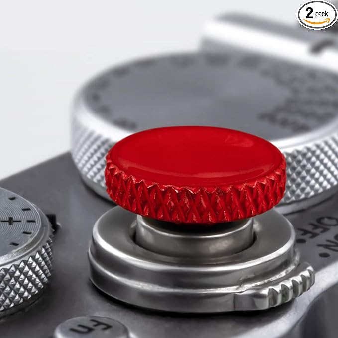 Fuji Shutter Release Button Accessories: Fujifilm Camera Soft Shutter Button - Red Shutter Button for Canon Nikon Leica Film X100V X100F Xt5 Xt4 Xt3 Xt2 Xt30 Xt20 Xt10 Xpro3 Xpro2 Xpro1