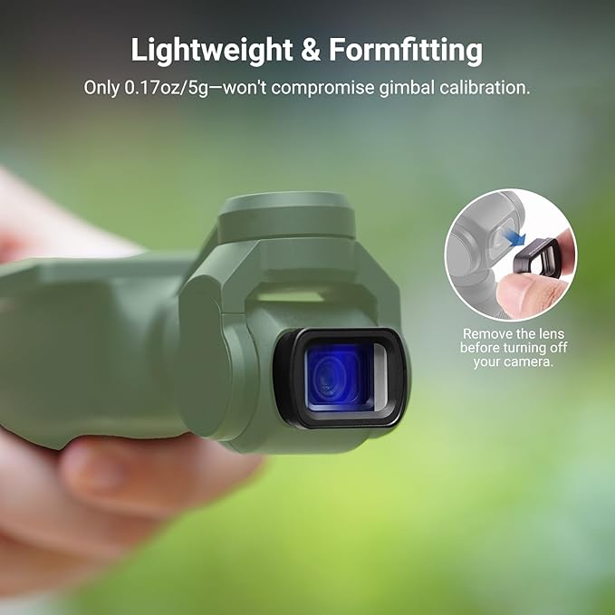 NEEWER 1.2X Blue Anamorphic Lens Compatible with DJI Osmo Pocket 3 Creator Combo Accessories, HD Optical Glass Magnetic Widescreen Blue Streak Effect Lens + 2X Tempered Glass Screen Protector, LS-85