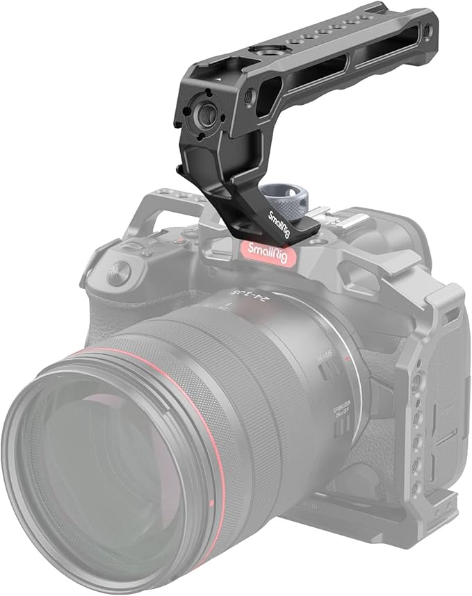 SmallRig Top Handle with 3/8"-16 Locating Pins for ARRI Grip for Camera Cage, Universal Video Rig with 5 Cold Shoe Adapters to Mount DSLR Camera with Microphone/LED Light/Monitor - 3765