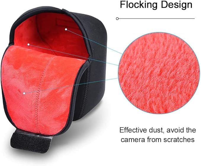 CADeN DSLR SLR Camera Sleeve Case with Neoprene Protection, Compatible for Nikon, Canon, Pentax, Sony and ect...(Medium Black)