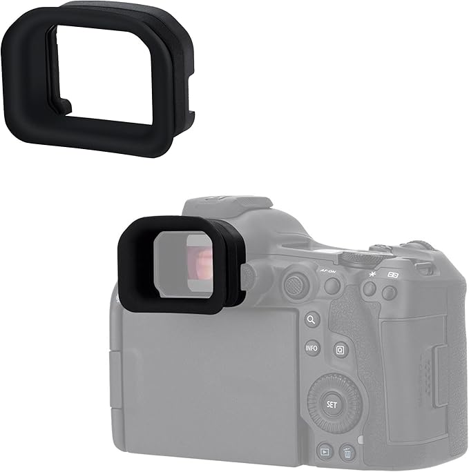 R5 Mark II Eyecup Eyepiece, Extended Rubber Eye Cup Viewfinder Cover for Canon EOS R5 Mark II R5 II Mirrorless Camera(Not for R5/R5C/R6/R6II),Replaces Canon ER-KE Eyecup, Soft Silicone Material
