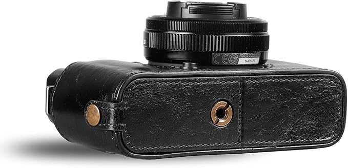 MegaGear Ever Ready Genuine Leather Camera Half Case Compatible with Fujifilm X Series X-E4, Black (MG1981)