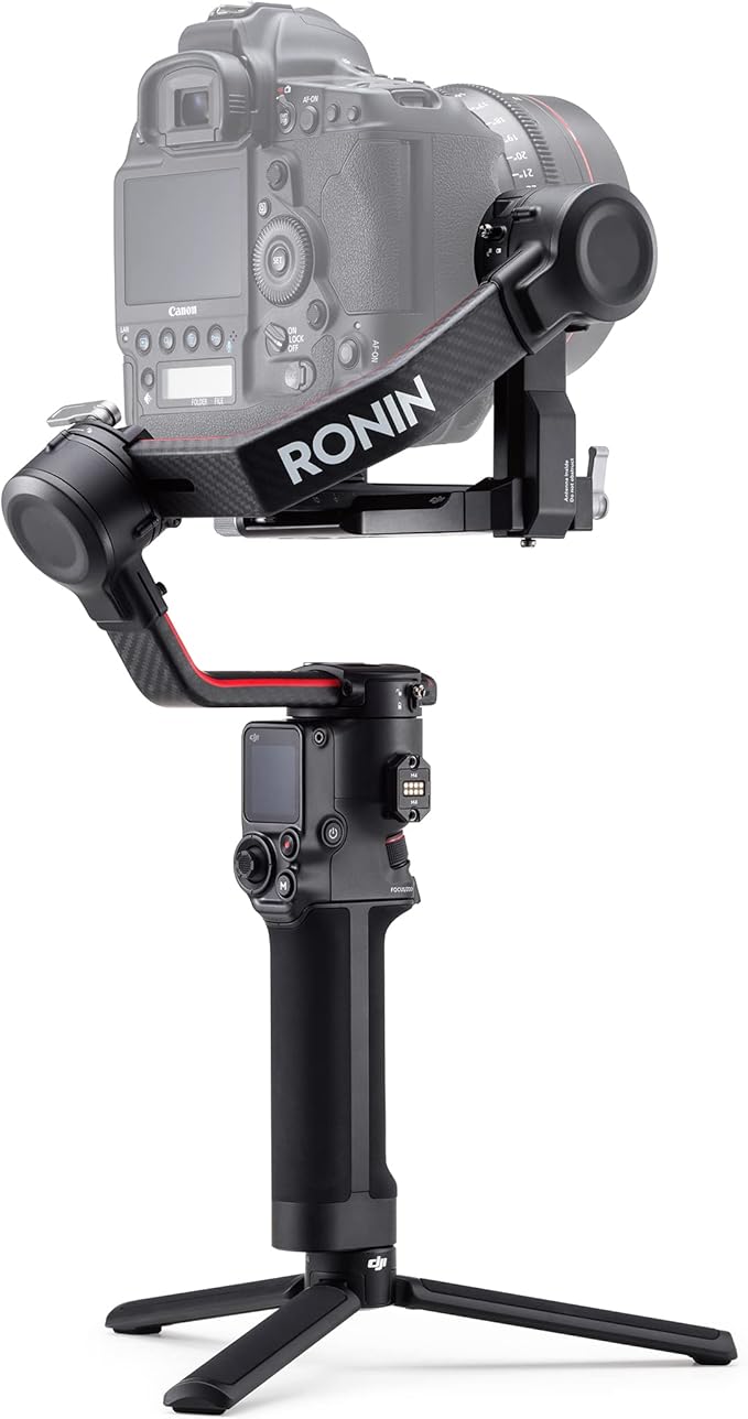 DJI RS 2 - 3-Axis Gimbal Stabilizer for DSLR and Mirrorless Cameras, Nikon, Sony, Panasonic, Canon, Fuji, 10lbs Tested Payload, 1.4” Full-Color Touchscreen, Carbon Fiber Construction, Black