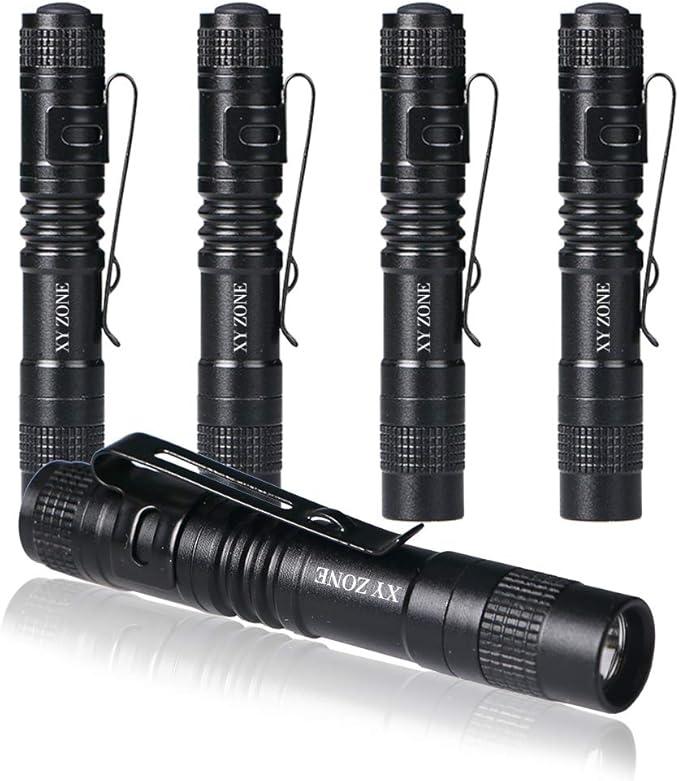 Ultra Slim LED Flashlights XP-1 XPE-R3 1000LM Mini Clip Lamp Penlight Torch Powered by 1 x AAA 5Pcs (Battery not include)