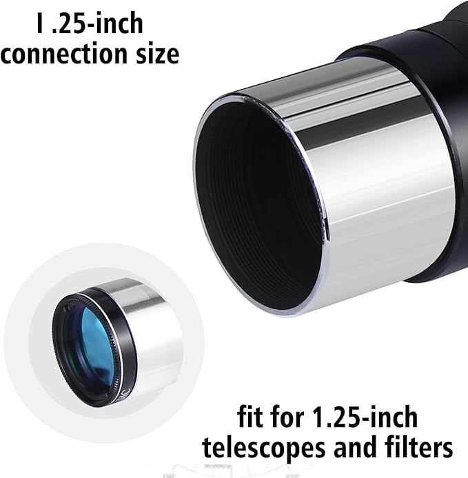 CelticBird 1.25'' Telescope Eyepiece Kit with Three Plossl Eyepieces 6mm/12.5mm/20mm Fully Multicoated Optical Lens Metal Construction Fit for 1.25inch Astronomic Telescope and Astronomy Filters