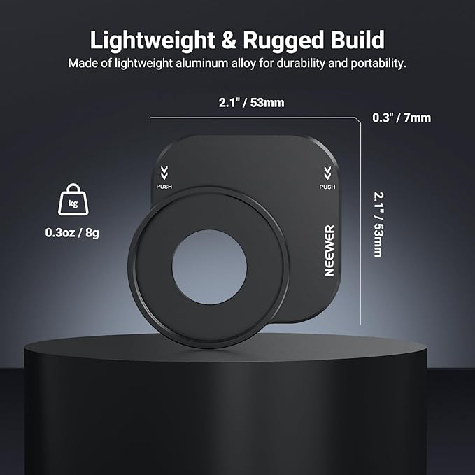 NEEWER 37mm Filter Lens Backplate for PA143/PA144 Phone Cage Only, Quick Release Video Rig Mobile Camera Photography Accessories Compatible with iPhone 17 Pro 17 Pro Max Beastgrip, PA152