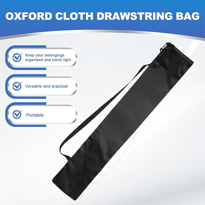 PATIKIL 49 x 9 Inch Tripod Carrying Case, 2 Pack Camera Tripod Carrying Bags Oxford Cloth Padded Bag for Camera Gear Mic Light Stand Sheet Music Photography Accessories, Black