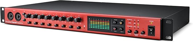 Focusrite Clarett+ OctoPre Pro­fessional Quality 8-in/8-out ADAT Mic Preamp for Music Production, with High Dynamic Range, Ultra-low Noise, and All-analogue Air