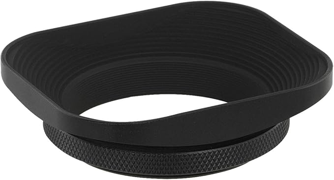 Haoge LH-E2T 49mm Square Metal Screw-in Lens Hood with Cap for Sony RX1 RX1R RX1RII Camera, Sony E 20mm f2.8, 28mm f2, 30mm f3.5, 35mm f1.8, 50mm f1.8, TE 24mm F1.8, 55mm F1.8, TFE 35mm F2.8 Lens
