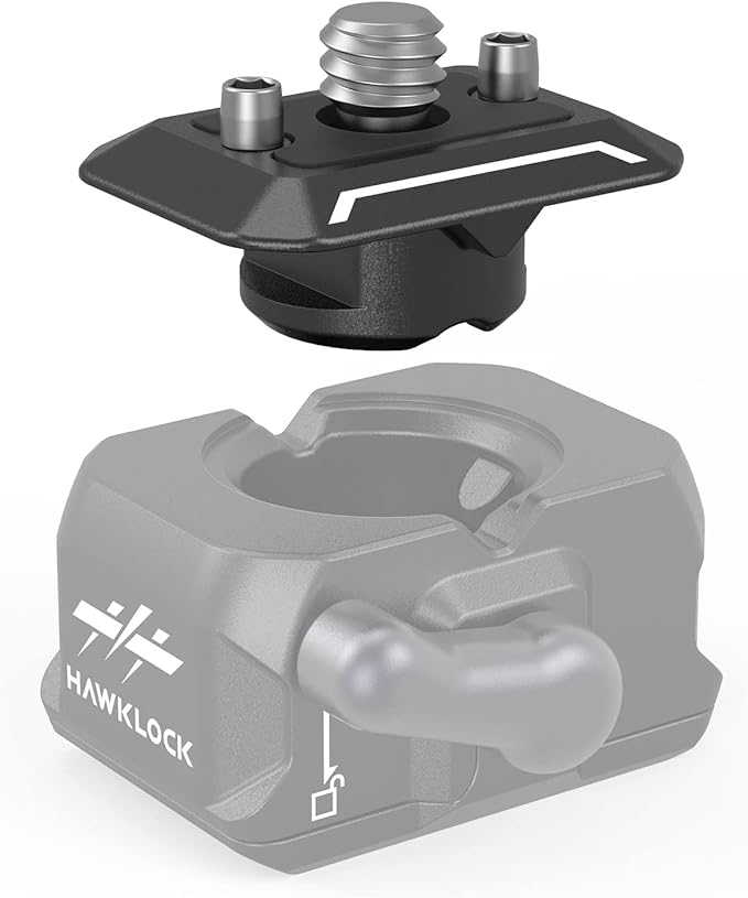 SmallRig Quick Release Plate with 1/4" Screw, HawkLock Quick Release Top Plate for Stabilizer, Action Camera, Monitor, LED Light, QR Top Plate for SmallRig HawkLock Quick Release System - 3730C