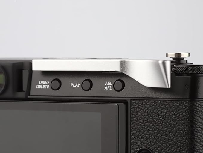 Haoge THB-X4S Hand Grip Metal Hot Shoe Thumb Up Rest for Fujifilm Fuji X-E4 Camera Silver