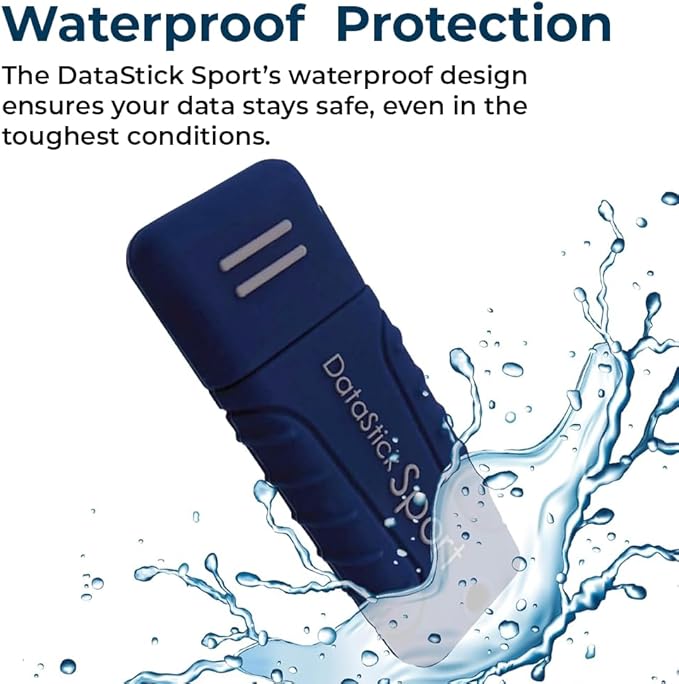 Centon Electronics MP Essential USB 3.2 Gen1 DataStick Sport Flash Drive, 8 GB, 10 USB Flash Drives, 10 Bulk Pack, Navy Blue