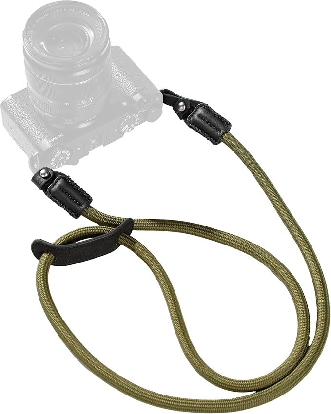 SMALLRIG Rope Camera Neck Shoulder Strap, Adjustable Braided Shoulder Strap with O-Ring and Leather Pad