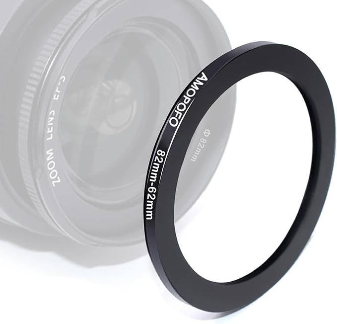 82mm to 62mm /82mm-62mm Step-Down Ring Filter Adapter for All Brands UV,ND,CPL,Metal Step-Down Ring Adapter