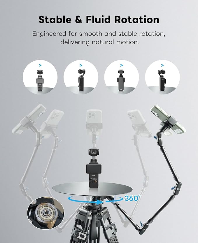 360 Degree Rotation Smartphone Spinner,DIY Photography Turntable Photo Booth for YouTube Unboxing Vlog Video/B-Roll Food/Jewelry Slow Motion Bullet-time