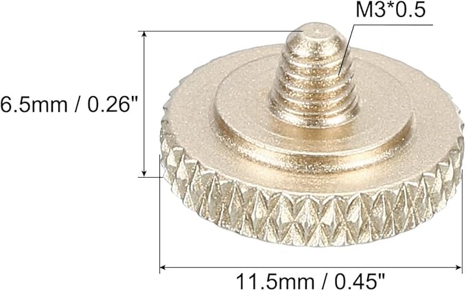 PATIKIL Camera Shutter Button, 2 Pack Soft Shutter Release Button Pure Copper Camera Button Knurled Suitable for Nikon for Fujifilm for Leica DSLR/SLR Camera, Golden