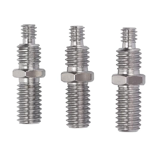 KIMISS 3Pcs 3/8 to 1/4in Male Threaded Screw Adapter Camera Tripod Mount Double Sided Standard Mounting Camera Screw Adapter Thread Camera Tripod Conversion Tripod Screw for Tripod PTZ