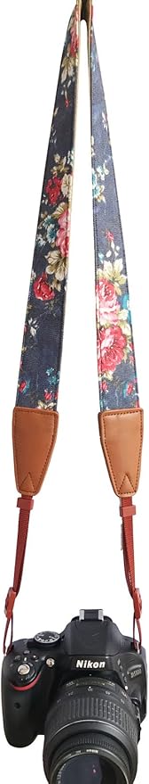 Alled Camera Strap Neck, Adjustable Vintage Floral Camera Straps Shoulder Belt for Women/Men,Camera Strap for Nikon/Canon/Sony/Olympus/Samsung/Pentax ETC DSLR/SLR