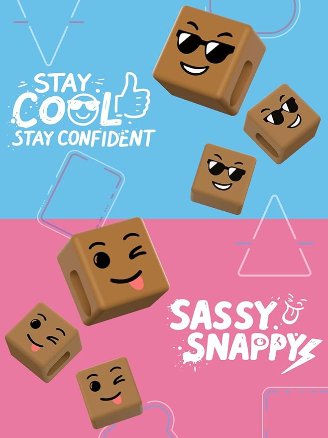 Valentines Gifts for Teens Girls Boys Adults Cell Phone Holder with Clip: Dual-Sided Mood Cubes Clips for Gesture Phone Stand Desk Accessory Cool Gadget Birthday Gifts for Men Kids Women Christmas