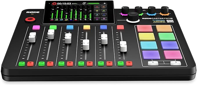 RØDE RØDECaster Pro II All-in-One Production Solution for Podcasting, Streaming, Music Production and Content Creation,Black