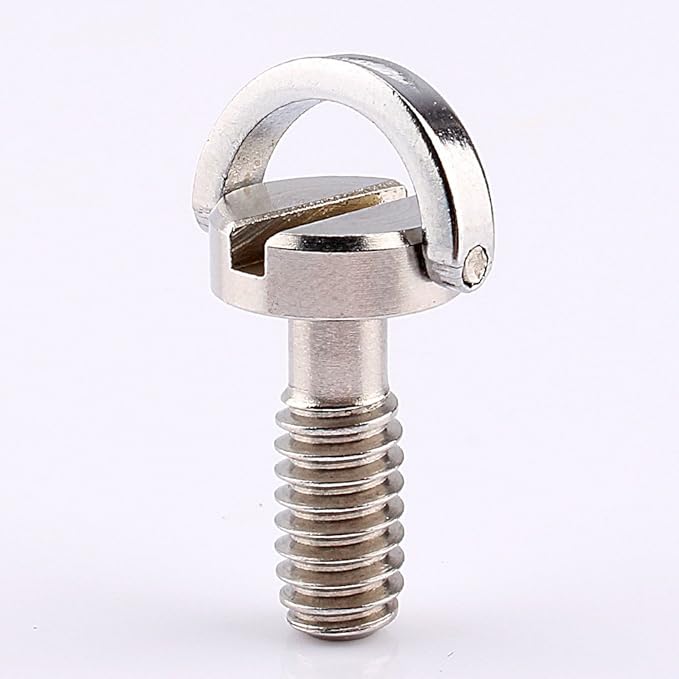 Yosoo D Shaft D-Ring Thumb Screw Adapter 1/4''-20 Thead for Camera Tripod QR Quick Release Plate