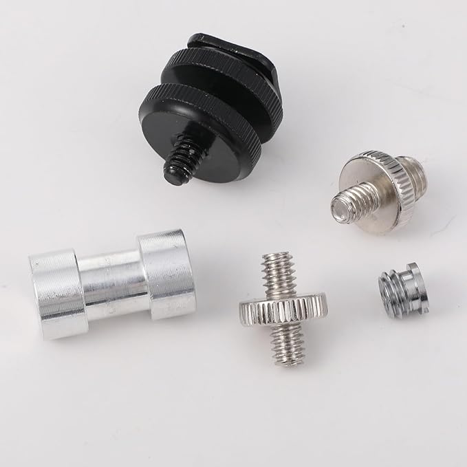 14 Pcs Camera Screws Mount Set 1/4 to 3/8 Tripod Screw Adapter 3/8-20 Thread Converter Adapter 1/4 Screws Camera Hot Shoe Mount Adapters Tripod Mounts Adapters Set for Ballhead Flash Light Monopod