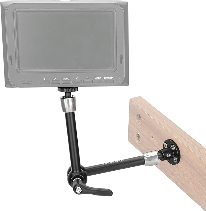 CAMVATE 11" Magic Arm with 1/4" Ball Heads & Strengthened Central Lock Knob + Circular Wall Mount Base - 2876