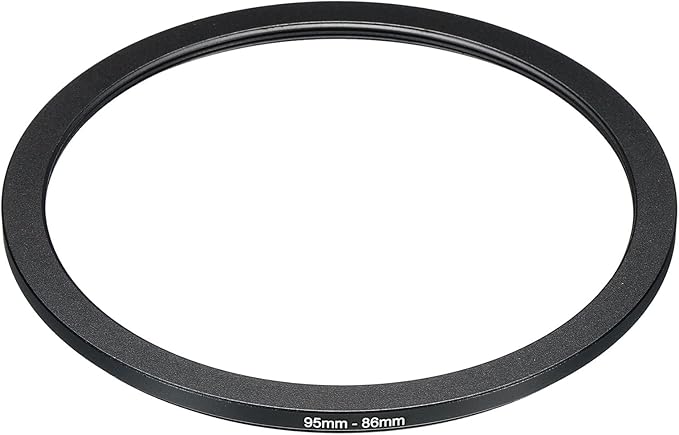 PATIKIL 95mm-86mm Metal Step Down Ring, Camera Lens Filter Adapter Ring Aluminum Filter Adapter Ring for Camera Lenses Hood, Black
