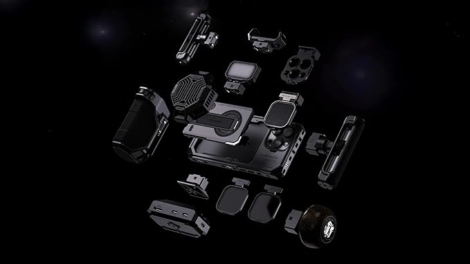 Tilta Khronos Case Compatible with iPhone 16 Pro Max – Titanium White | Mobile Filmmaking Accessories | Phone Camera Cage | Phone Video Rig TK-IP16-PMFC-TW