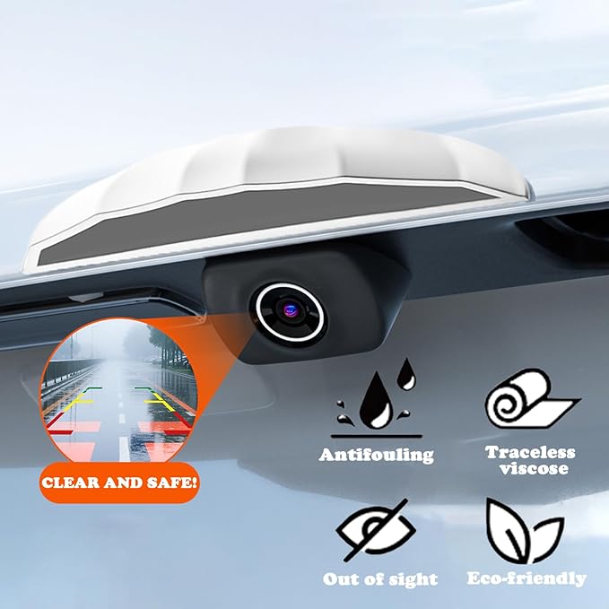 Car Rear View Camera Anti-Rain Cover, Silicone Protection Cover for Car Reversing Cameras, Non-Destructive Installation Modification Protective Sticker for All Kinds of Cars