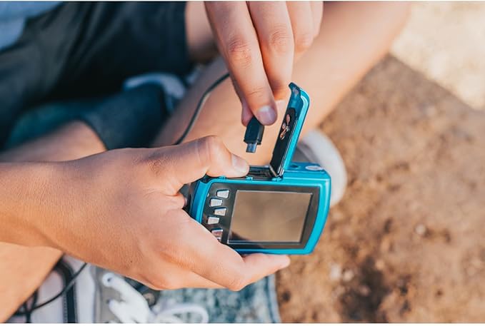 Polaroid IS048 Waterproof Instant Sharing 16 MP Digital Portable Handheld Action Camera, Teal