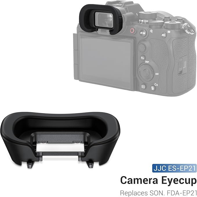 JJC Camera Eyecup Eyepeice Viewfinder for Sony A7 V A7M5 A7 IV A7M4 A7R V A7R5 A1 A1 II A7S III A7S3 A9 III Cameras, Soft Silicone Eye Cup Replacement of Sony FDA-EP21 Eye Cup