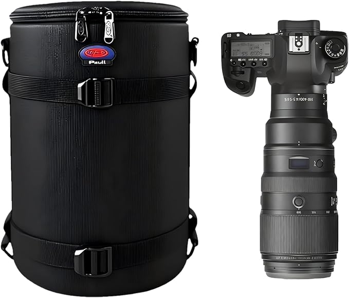 BPAULL Camera Lens Case, Lens Pouch DSLR Camera Lens Bag Fits for Canon Nikon Pentax Sony Olympus Panasonic and Other Camera Lens