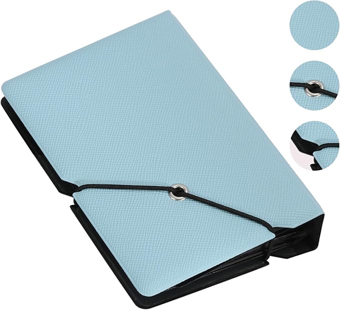 Mini Instant Film Polaroid Photo Album Book For 3 Inch Fujifilm Instax Mini 12 11 9 99 8 7+ 40 EVO Camera Film, HP Sprocket, K-pop Photocards (Sky Blue, 1 Pack)