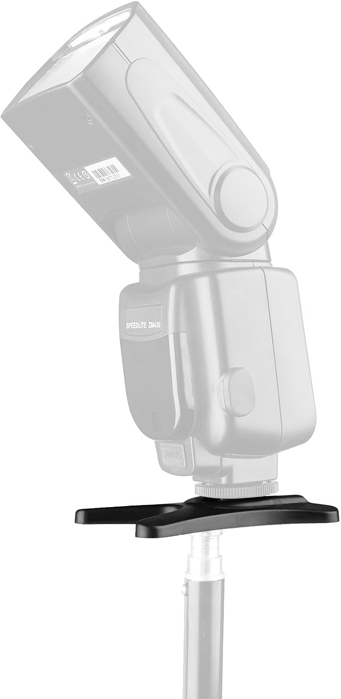Anwenk Camera Flash Stand Flash Speedlight Hot Shoe Mount Stand with 1/4" Metal Tripod Thread for Flash Speedlight Speedlite, Compatible with Canon Nikon Sigma Olympus Panasonic Pentax 4 Pack