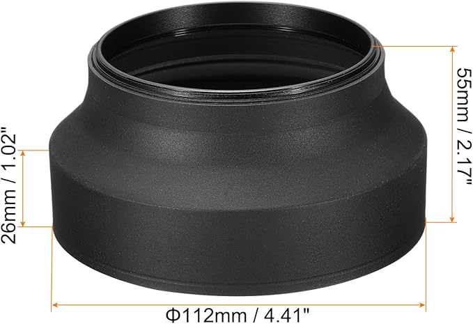 PATIKIL 82mm Camera Lens Hood, Rubber Collapsible Lens Protector Anti-Reflection Blocks Excess Sunlight Enhance Camera Photography for Nikon, for Fujifilm, for Pentax, for Leica