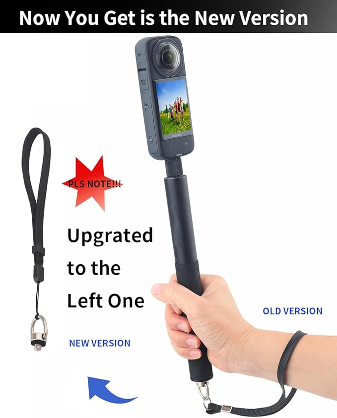 Camera Wrist Strap with 1/4-20 Screw for Insta360 X5, X4 Air, X4, X3, Selfie Sticks, Wristband for DJI osmo pocket 3 (2 PCS)