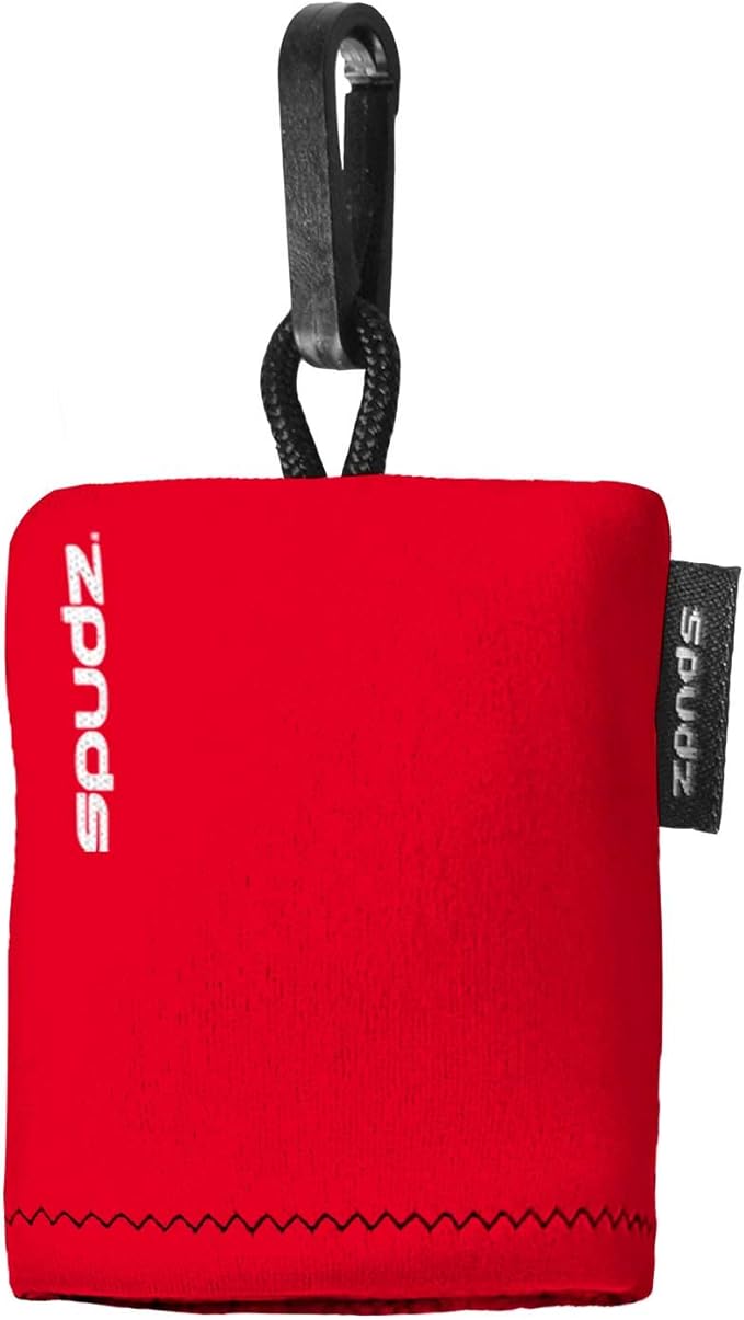 Microfiber Cloth Screen Cleaner Premium Soft - Multi-Purpose 10x10 Red SPUDZ for Glasses, Camera Lens, Electronics, Phone, TV, Tablet