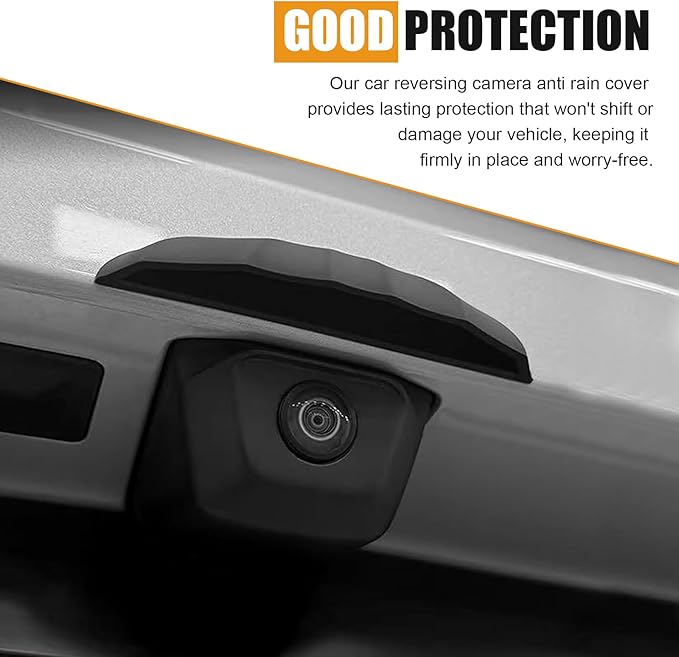Car Rear View Backup Camera Cover, Backup Camera Rain Shield Protection Sticker, Wider Design Rear Cameras Rain Cover for Blocking Rainwater, Universal Car Modification Accessories (Black)