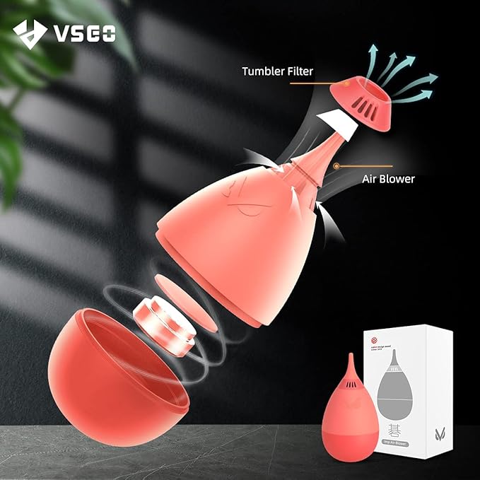 VSGO Camera Air Blower with Filter Compressed Air for for Nikon, Sony, Canon Lens and Sensor Cleaning, Tumbler Design Orange (V-B011E)