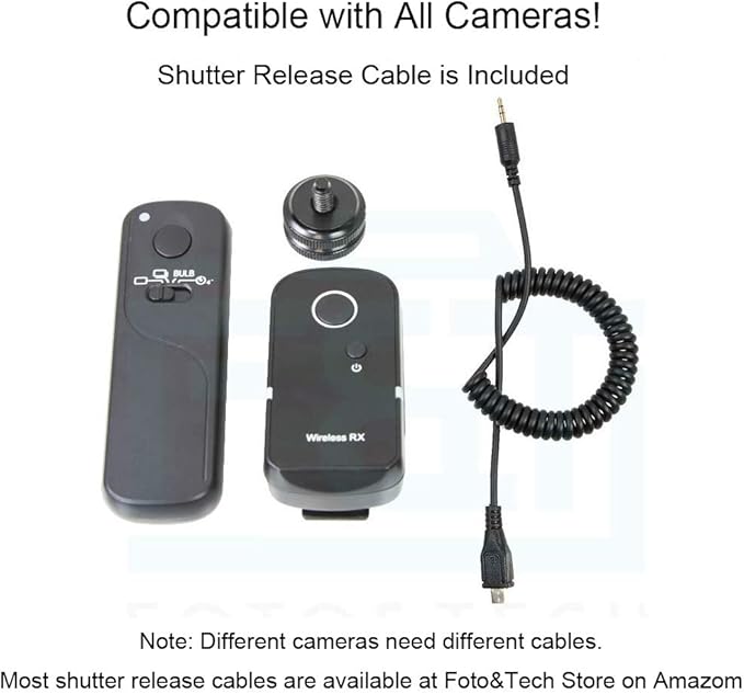 Foto&Tech 360 Any Angle 100m Wireless Remote Control Shutter Release (Compatible with Fujifilm X-A5 X-H1 X-E3 GFX 50S X-Pro2 X-T20 X-E2S X-T5 X-T10 X100T X-A2 X-T1 X-E2)